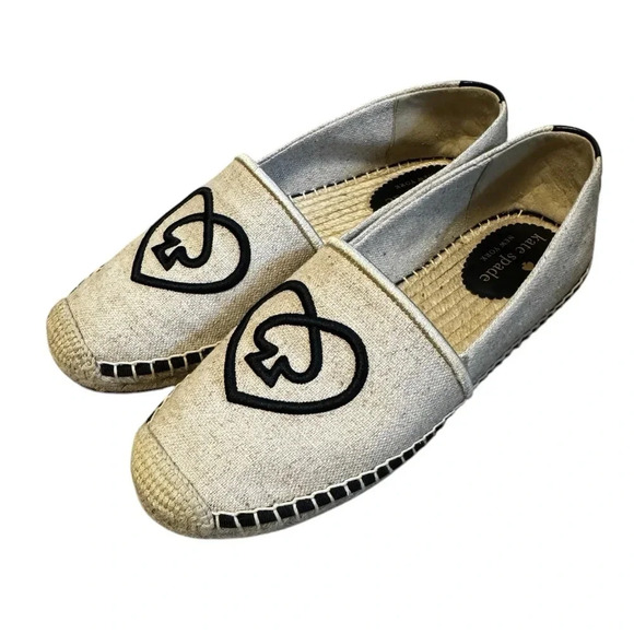 Kate Spade Gwen Heart Espadrilles Size 7.5B - Picture 1 of 8